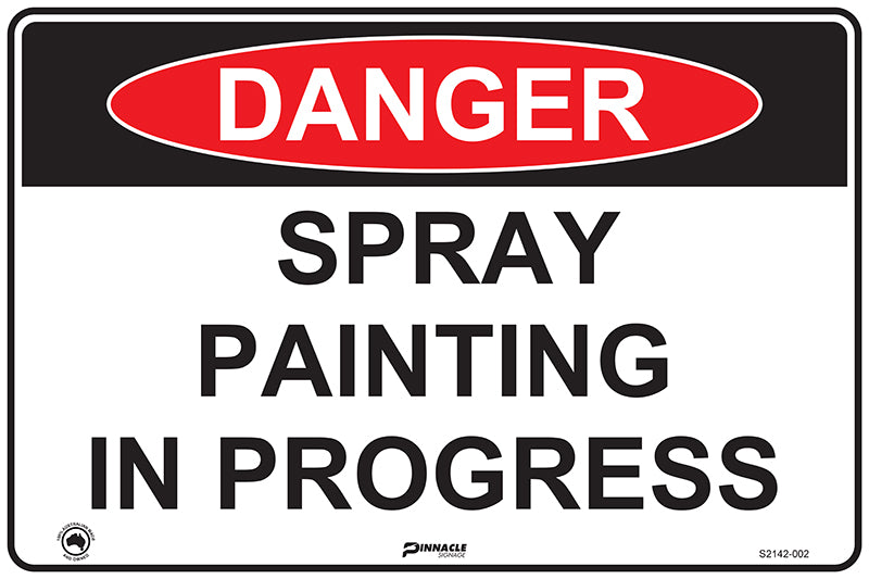 Max Global Products S2142 Danger Spray Painting In Progress Sign