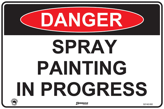 Max Global Products S2142 Danger Spray Painting In Progress Sign