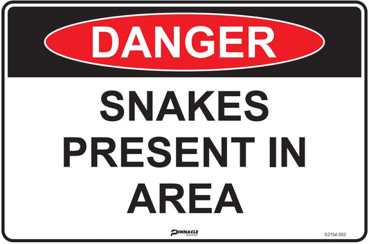 Max Global Products S2154 Danger Snakes Present In This Area Sign