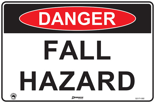 Max Global Products S2171 Danger Fall Hazard Sign