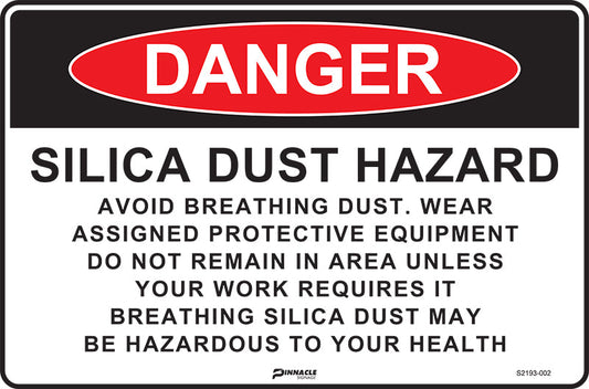 Max Global Products S2193 Danger Silica Dust Hazard, Avoid Breathing Dust... Sign
