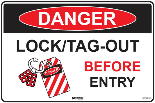 Max Global Products S2200 Danger Lock/Tag Out Before Entry Sign