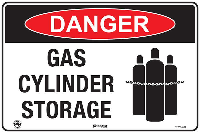 Max Global Products S2209 Danger Gas Cylinder Storage (Picto) Sign