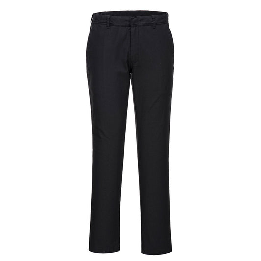 Portwest WX2 Eco Stretch Slim Chino Pants in Black