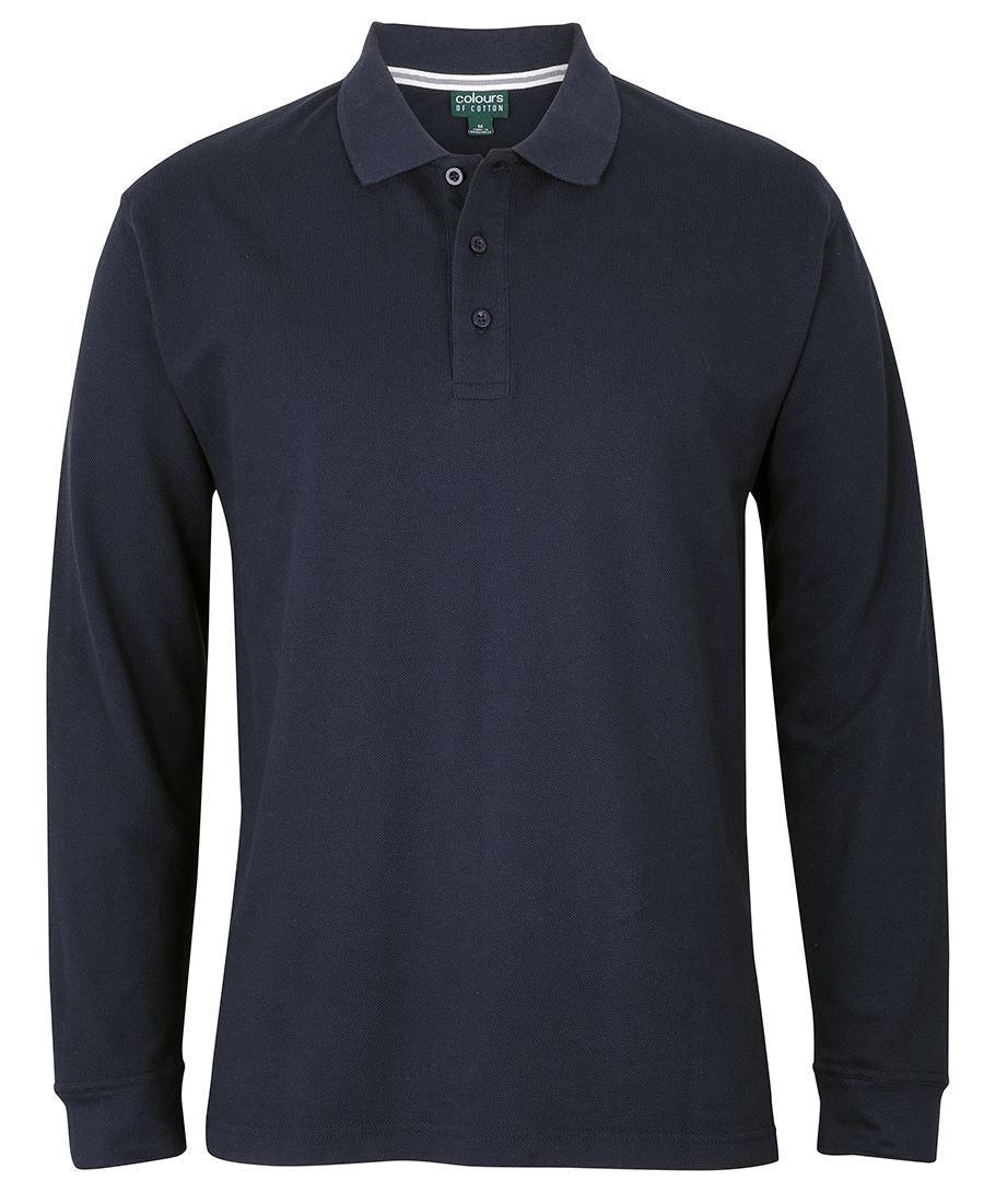C of C L/S Pique Polo Black