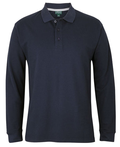 C of C L/S Pique Polo Black
