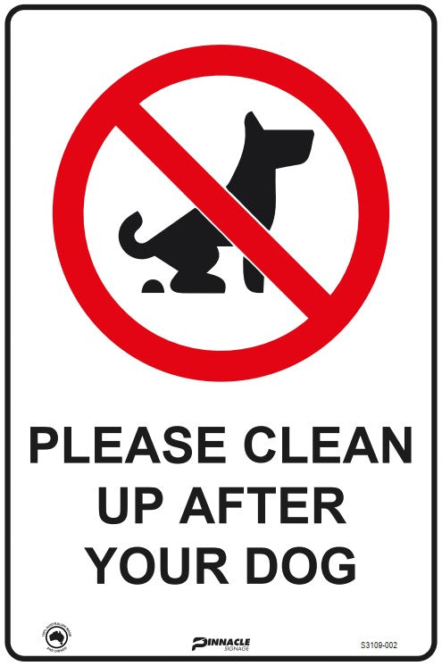 Max Global Products S3109 Please Clean Up After Your Dog Sign