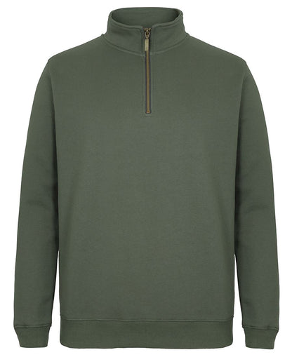 C of C Brass 1/2 Zip Sweat Black -2Xs