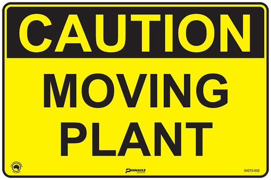Max Global Products S4072 Caution Moving Plant Sign