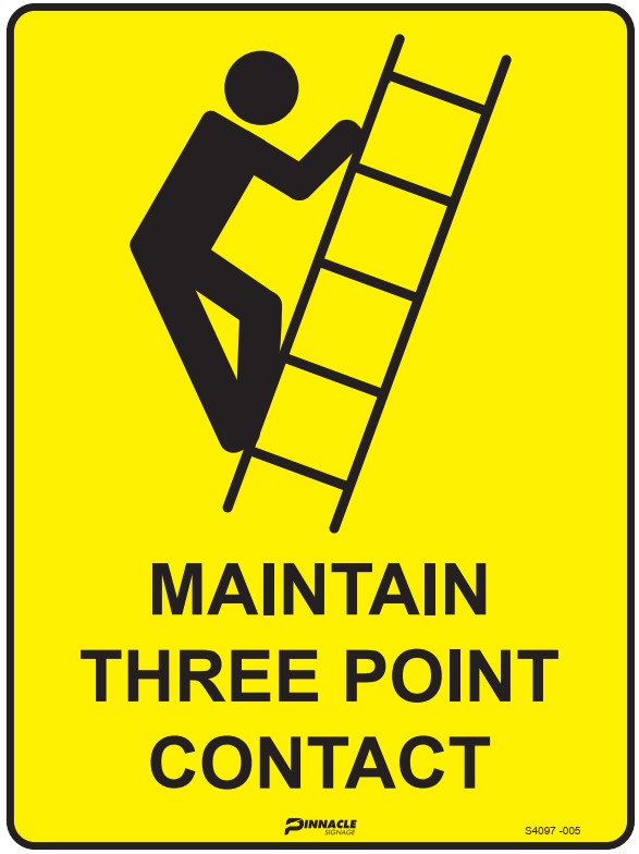 Max Global Products S4097 Maintain Three Point Contact Sign