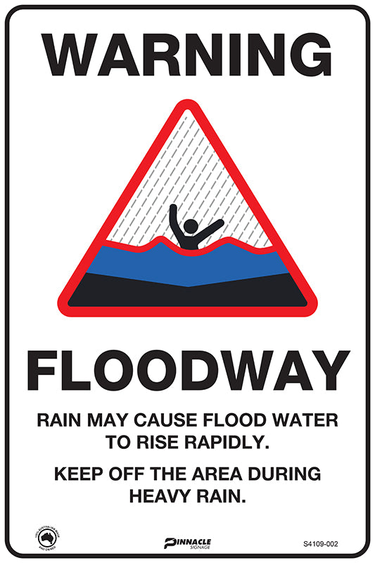 Max Global Products S4109 Floodway Warning Sign
