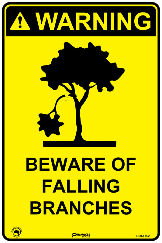 Max Global Products S4154 Warning Beware Of Falling Branches Sign