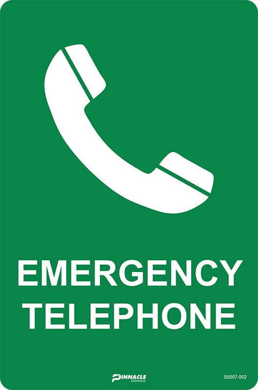 Max Global Products S5007 Emergency Telephone Sign