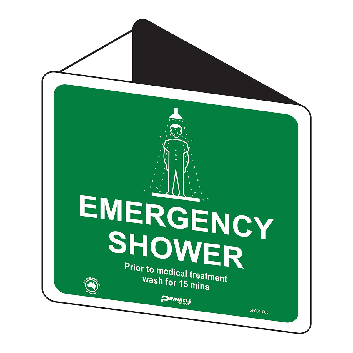 Max Global Products S5031 Emergency Shower (With Picto), Off Wall Sign