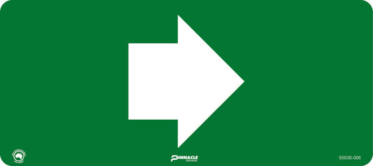 Max Global Products S5036 Directional Arrow (White on Green) Sign