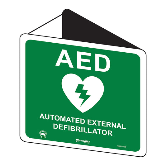 Max Global Products S5043 AED Automated External Defibrillator (With Picto), Off Wall Sign