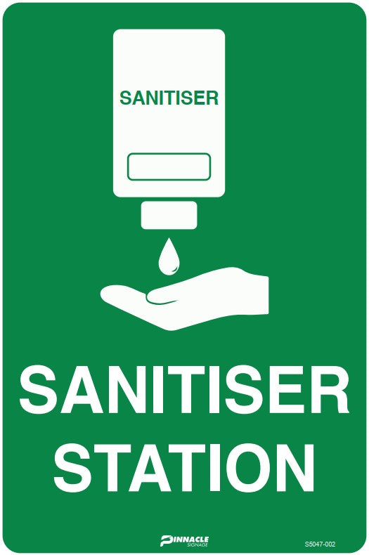 Max Global Products S5047 Sanitiser Station (With Picto) Sign