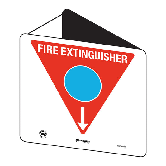 Max Global Products S5236 Fire Extinguisher Marker, Foam (Blue Circle), Off Wall