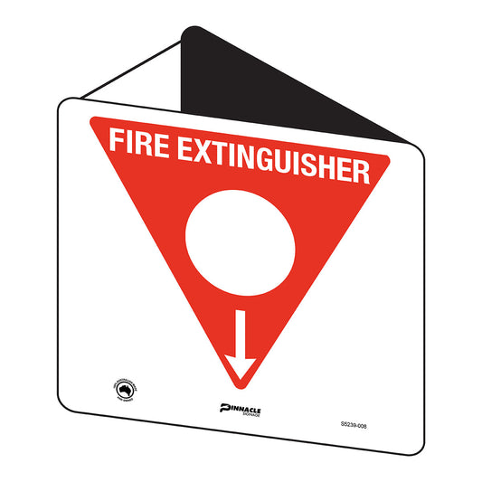Max Global Products S5239 Fire Extinguisher Marker, AB(E) Powder (White Circle), Off Wall