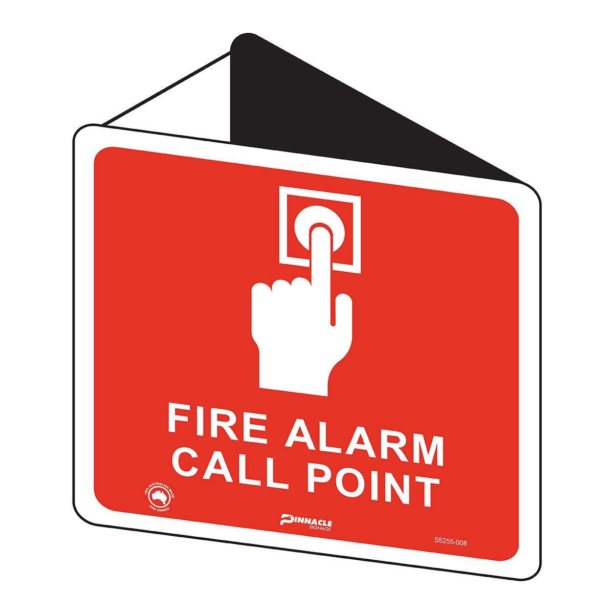 Max Global Products S5255 Fire Alarm Call Point (With Picto), Off Wall Sign