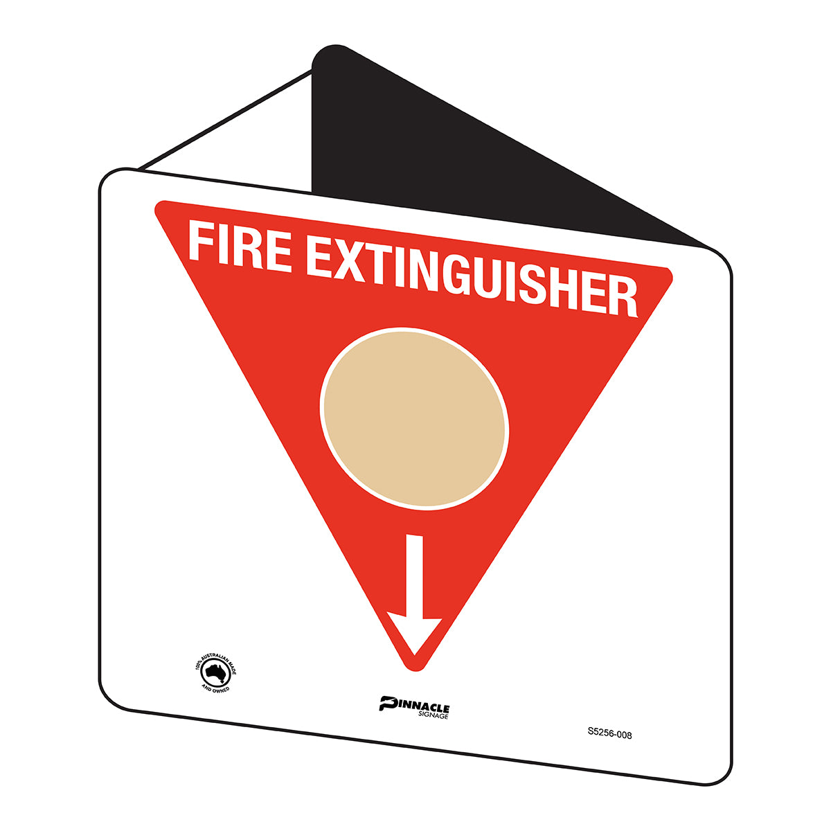 Max Global Products S5256 Fire Extinguisher Marker, Wet Chemical (Brown Circle), Off Wall