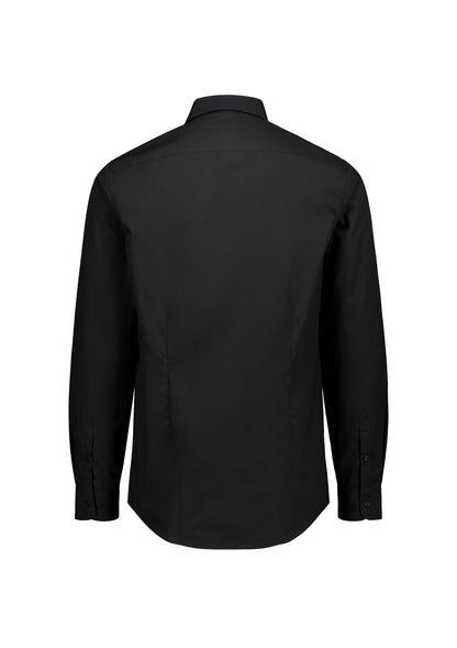 BizCollection S621M Mens Lexington Slim Fit Long Sleeve Shirt - Black