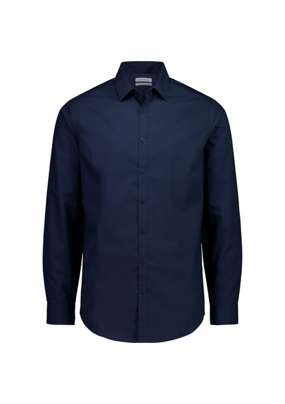 BizCollection S621M Mens Lexington Slim Fit Long Sleeve Shirt - Navy