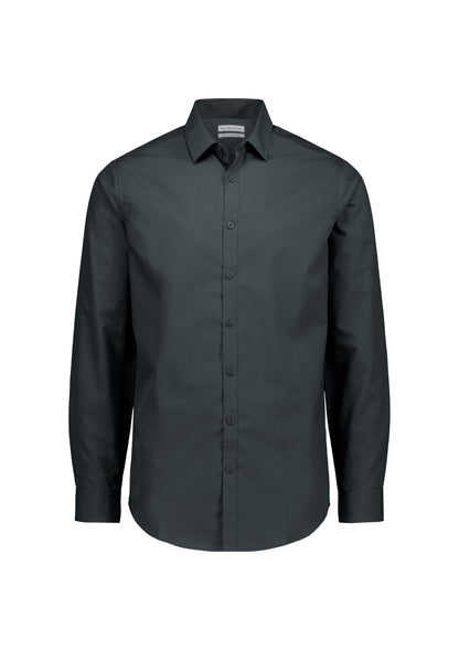BizCollection S621M Mens Lexington Slim Fit Long Sleeve Shirt - Slate