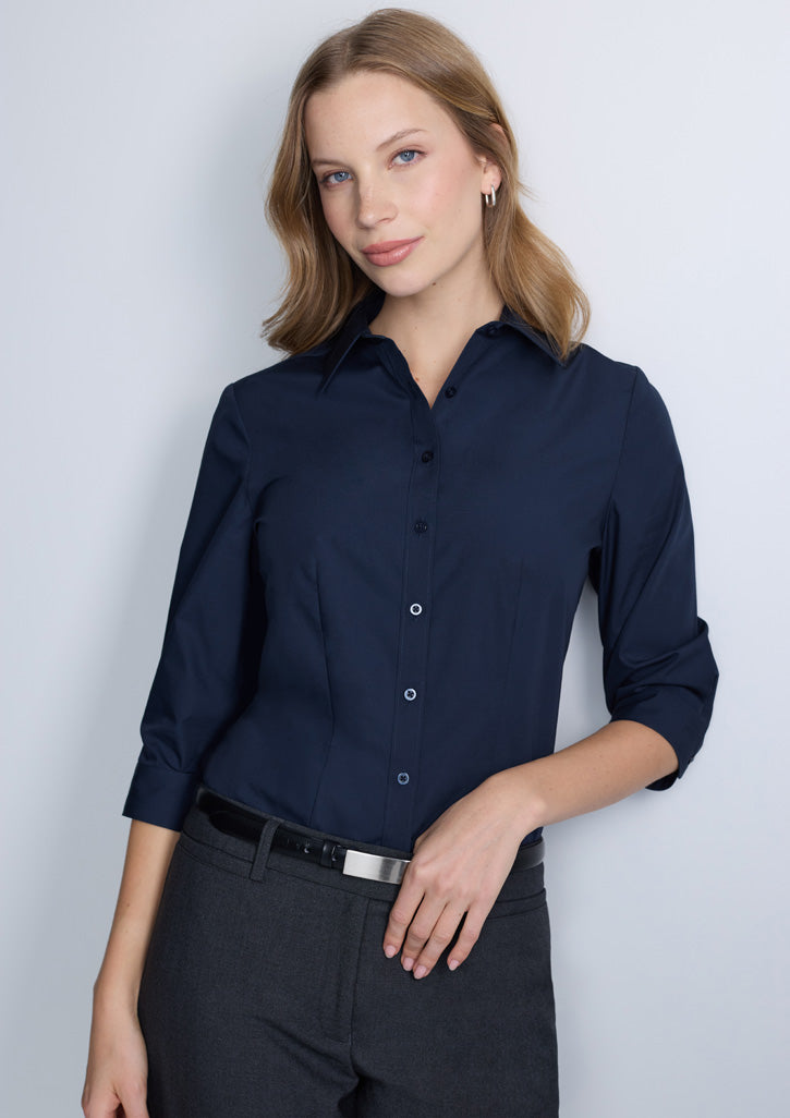 BizCollection S623W Womens Lexington 3/4 Sleeve Shirt - Navy