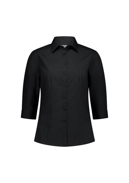 BizCollection S623W Womens Lexington 3/4 Sleeve Shirt - Black