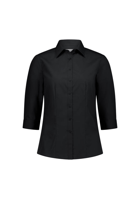 BizCollection S623W Womens Lexington 3/4 Sleeve Shirt - Black