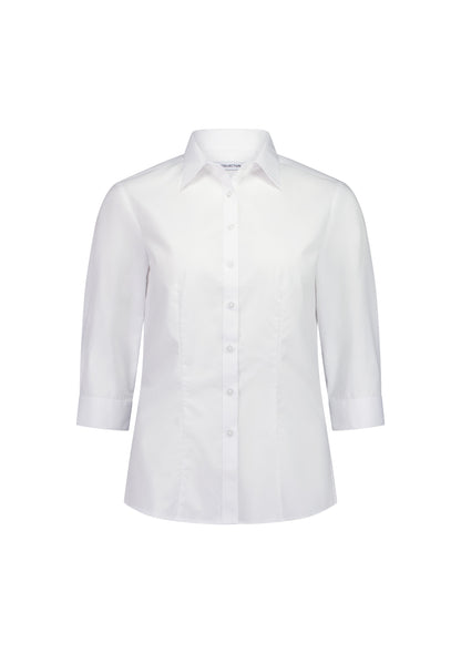 BizCollection S623W Womens Lexington 3/4 Sleeve Shirt - White