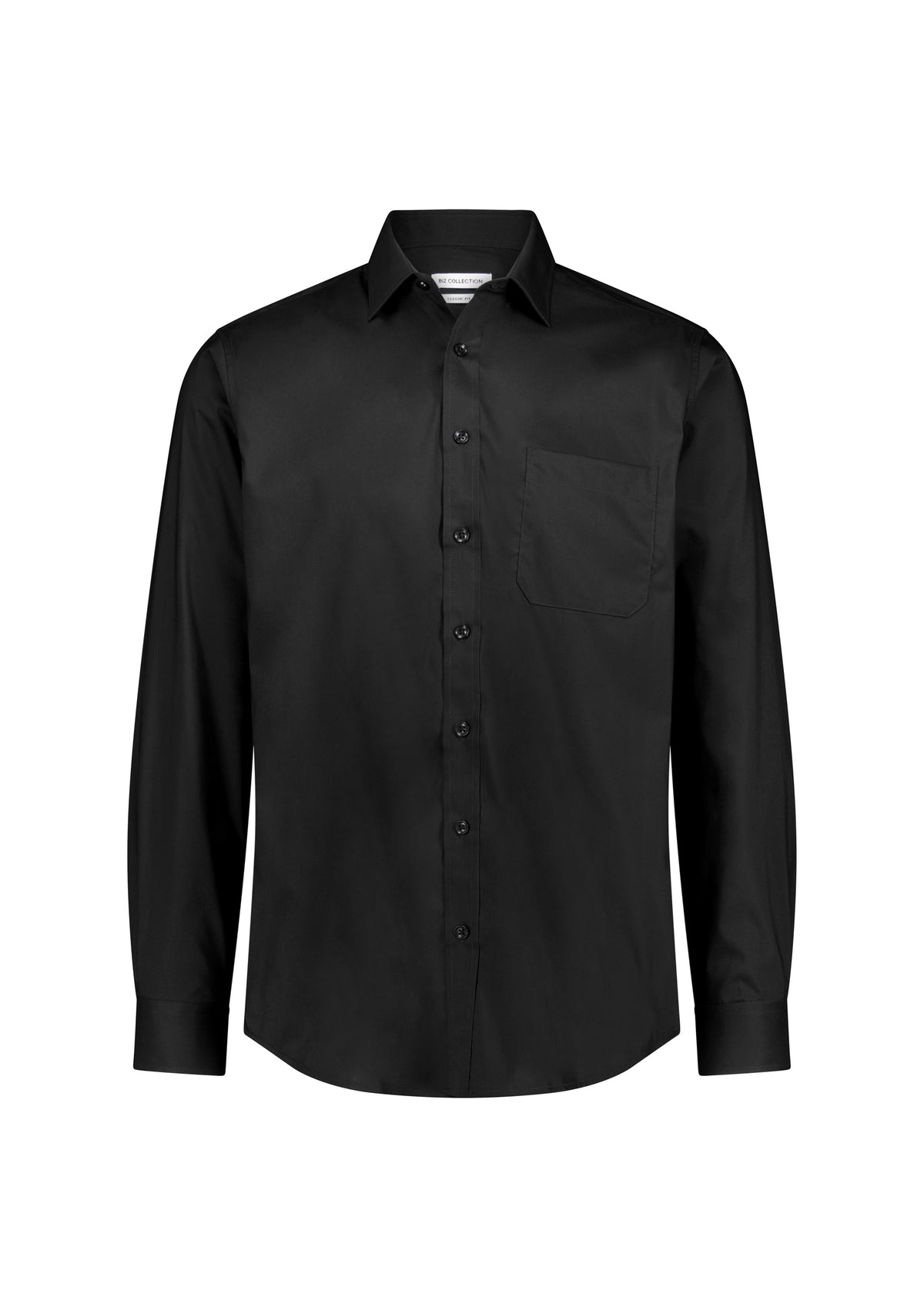 BizCollection S624M Mens Fitzroy Classic Fit Long Sleeve Shirt - Black