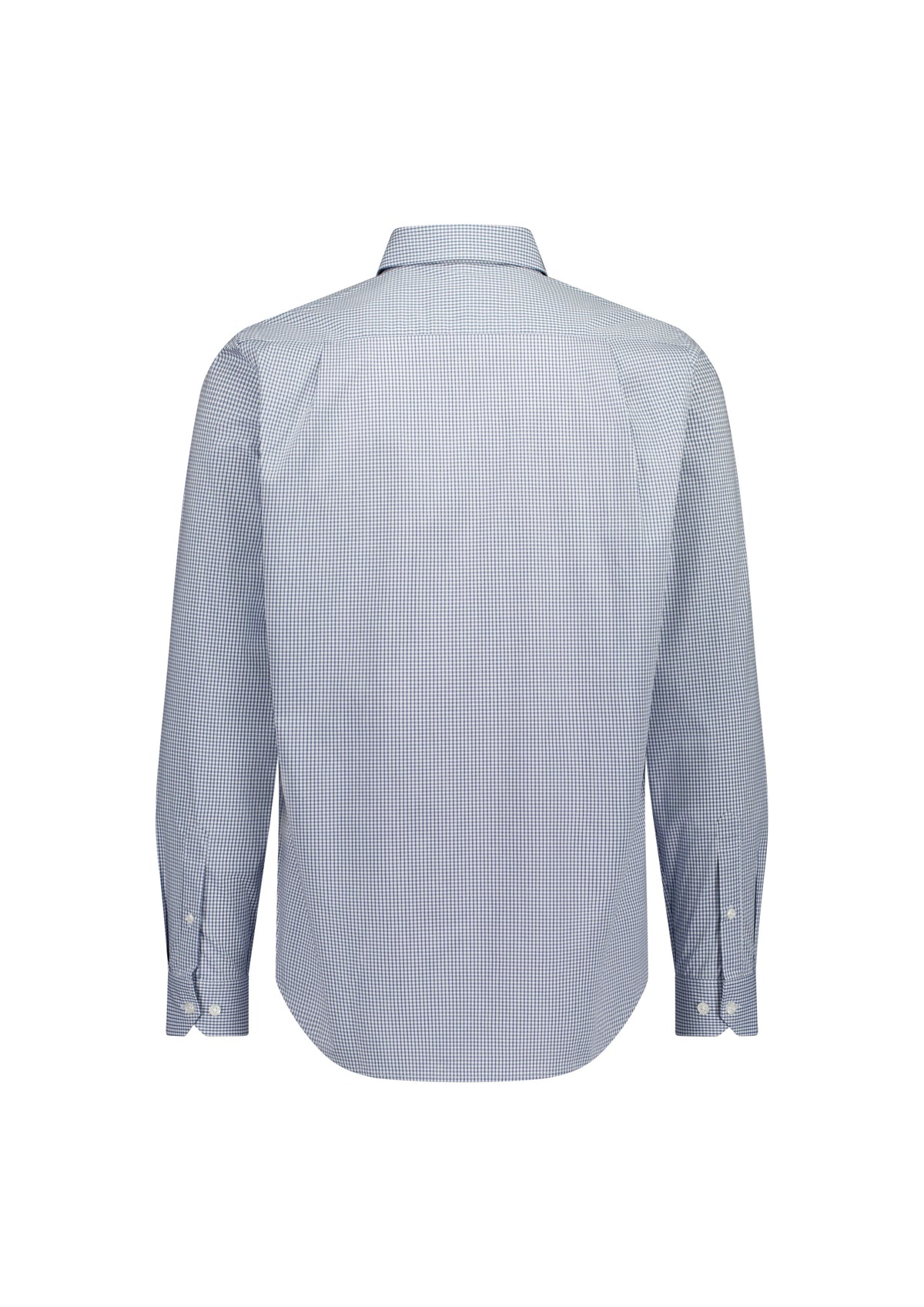 BizCollection S624M Mens Fitzroy Classic Fit Long Sleeve Shirt - White/Navy Check