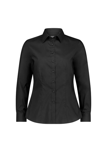 BizCollection S624W Womens Fitzroy Long Sleeve Shirt - Black