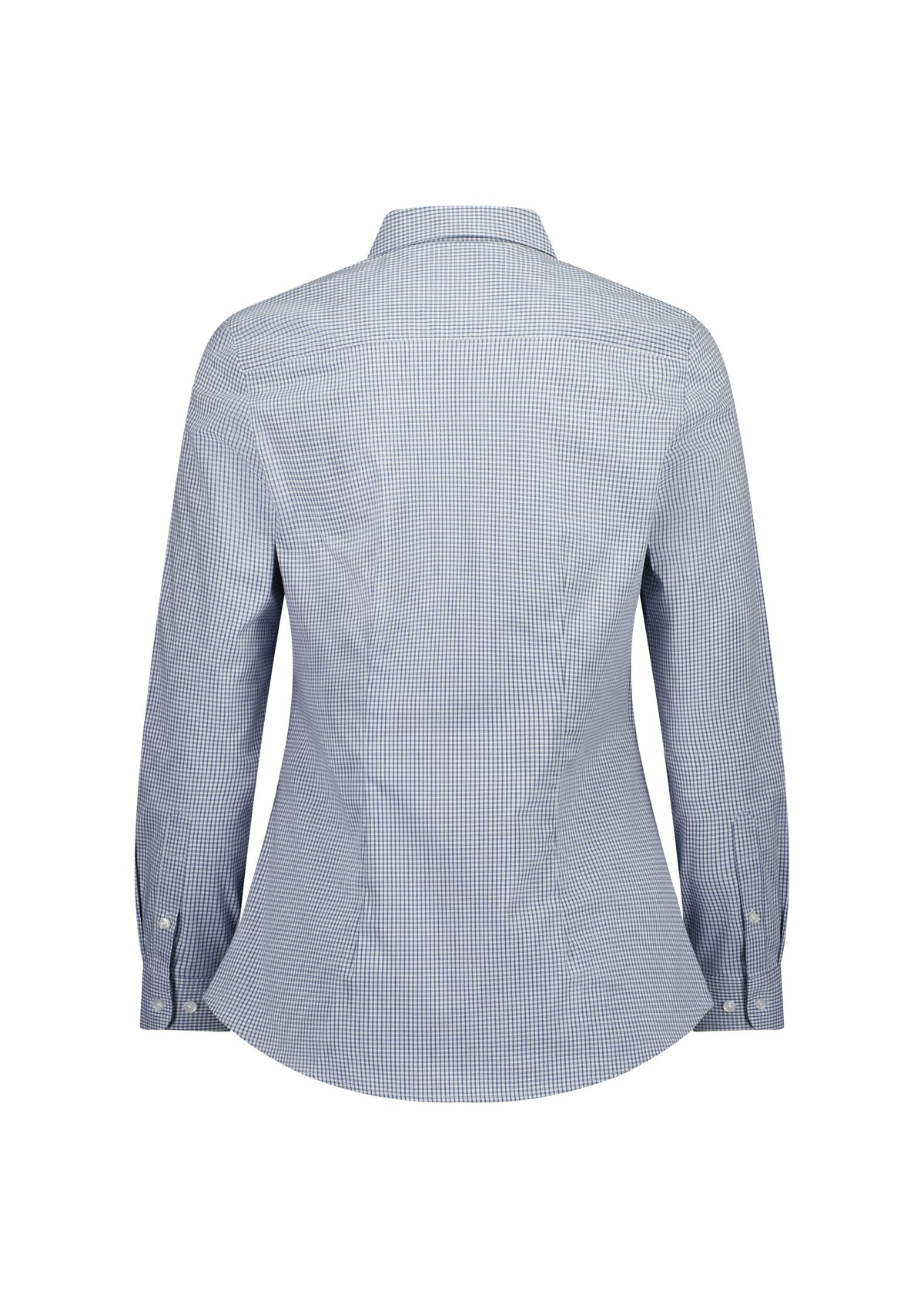 BizCollection S624W Womens Fitzroy Long Sleeve Shirt - White/Navy Check