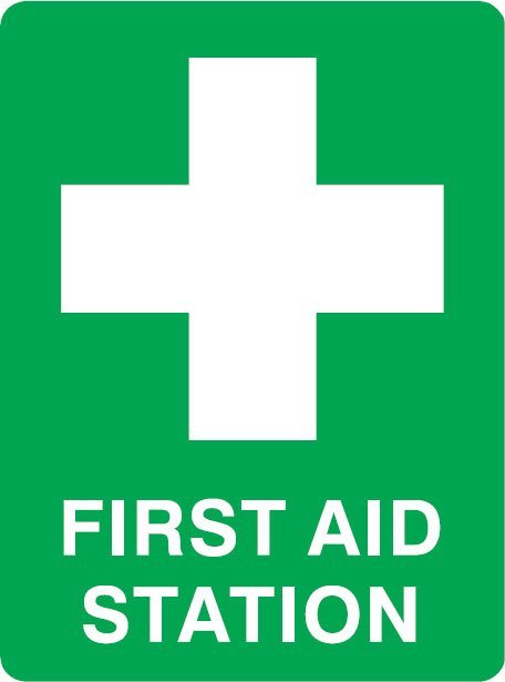 Max Global Products PS14BV First Aid Station Sign, Vinyl, 225 x 300mm