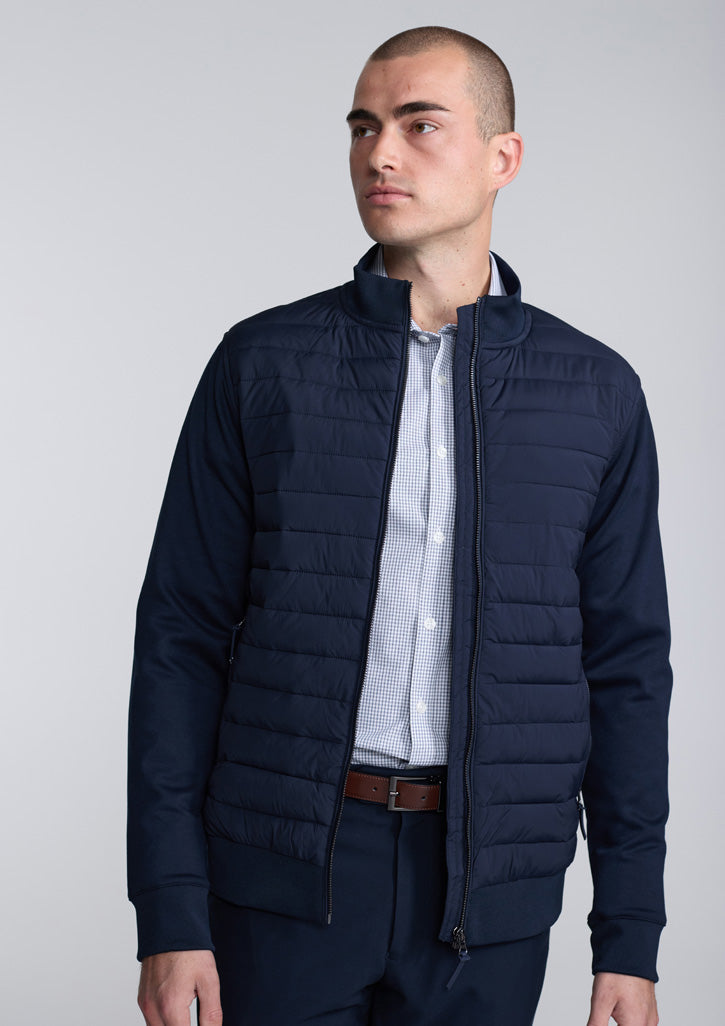 BizCollection S625M Mens Fitzroy Slim Fit Long Sleeve Shirt - White/Navy Check