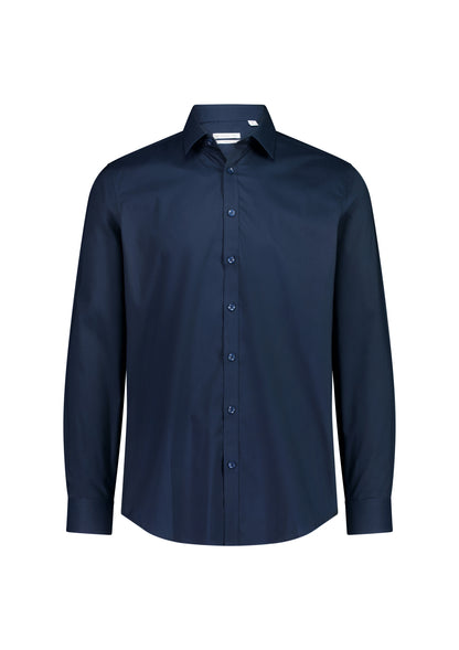 BizCollection S625M Mens Fitzroy Slim Fit Long Sleeve Shirt - Navy