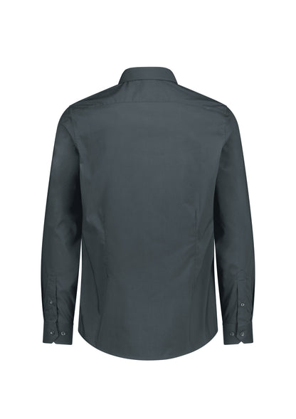 BizCollection S625M Mens Fitzroy Slim Fit Long Sleeve Shirt - Slate