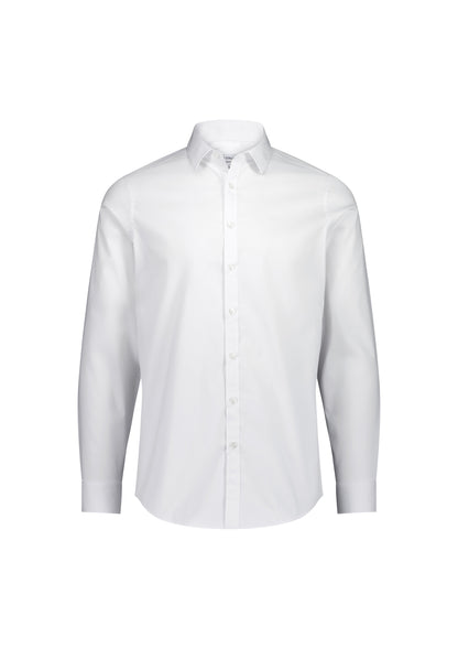 BizCollection S625M Mens Fitzroy Slim Fit Long Sleeve Shirt - White