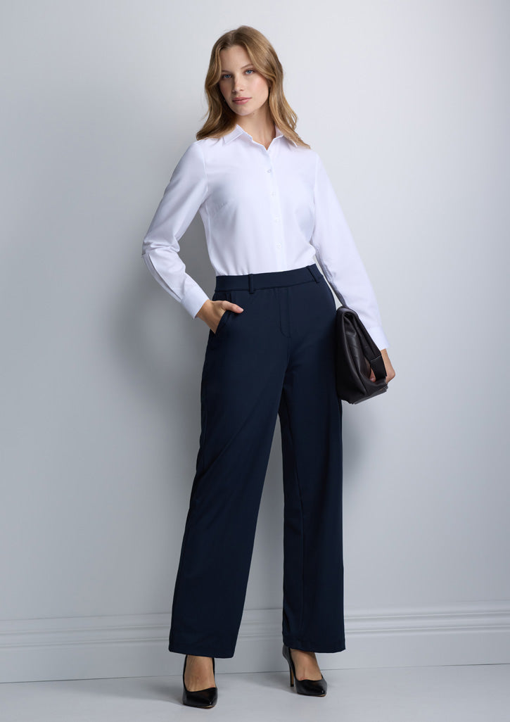 BizCollection S629W Womens Quick Dry Movement Long Sleeve Shirt - White