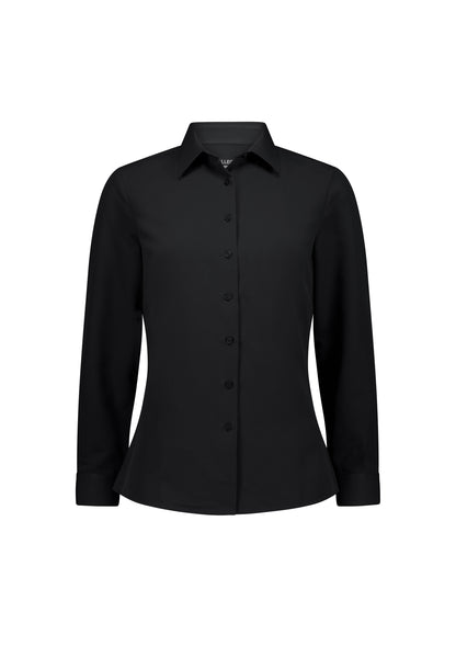 BizCollection S629W Womens Quick Dry Movement Long Sleeve Shirt - Black
