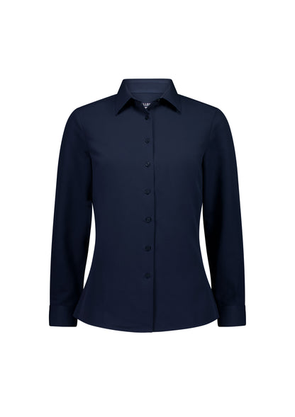 BizCollection S629W Womens Quick Dry Movement Long Sleeve Shirt - Navy