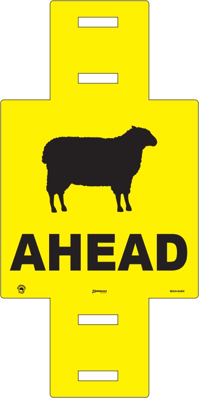 Max Global Products S6329 Sheep Ahead (Sheep Picto + Ahead Text) Sign