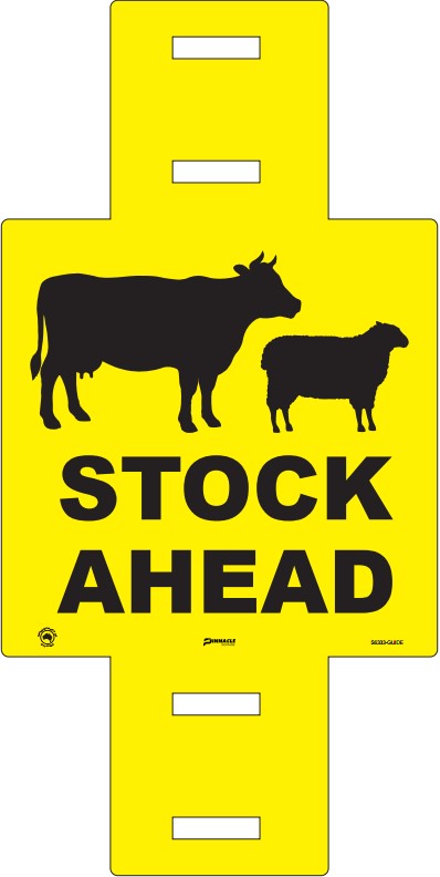 Max Global Products S6333 Stock Ahead (Sheep & Cattle Picto + Stock Ahead Text) Sign