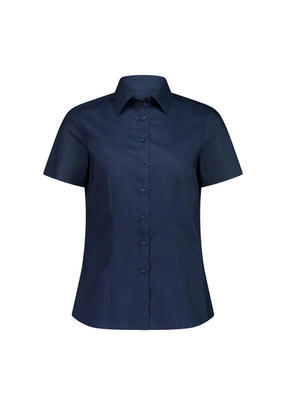 BizCollection S635W Womens Fitzroy Short Sleeve Shirt - Navy