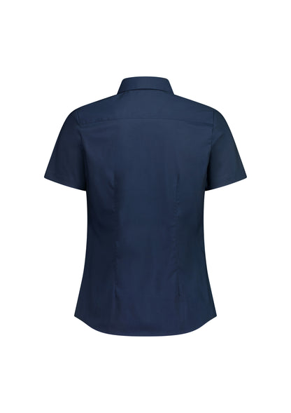 BizCollection S635W Womens Fitzroy Short Sleeve Shirt - Navy