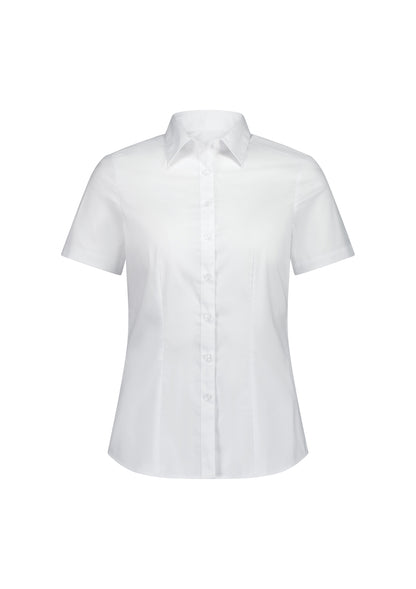 BizCollection S635W Womens Fitzroy Short Sleeve Shirt - White