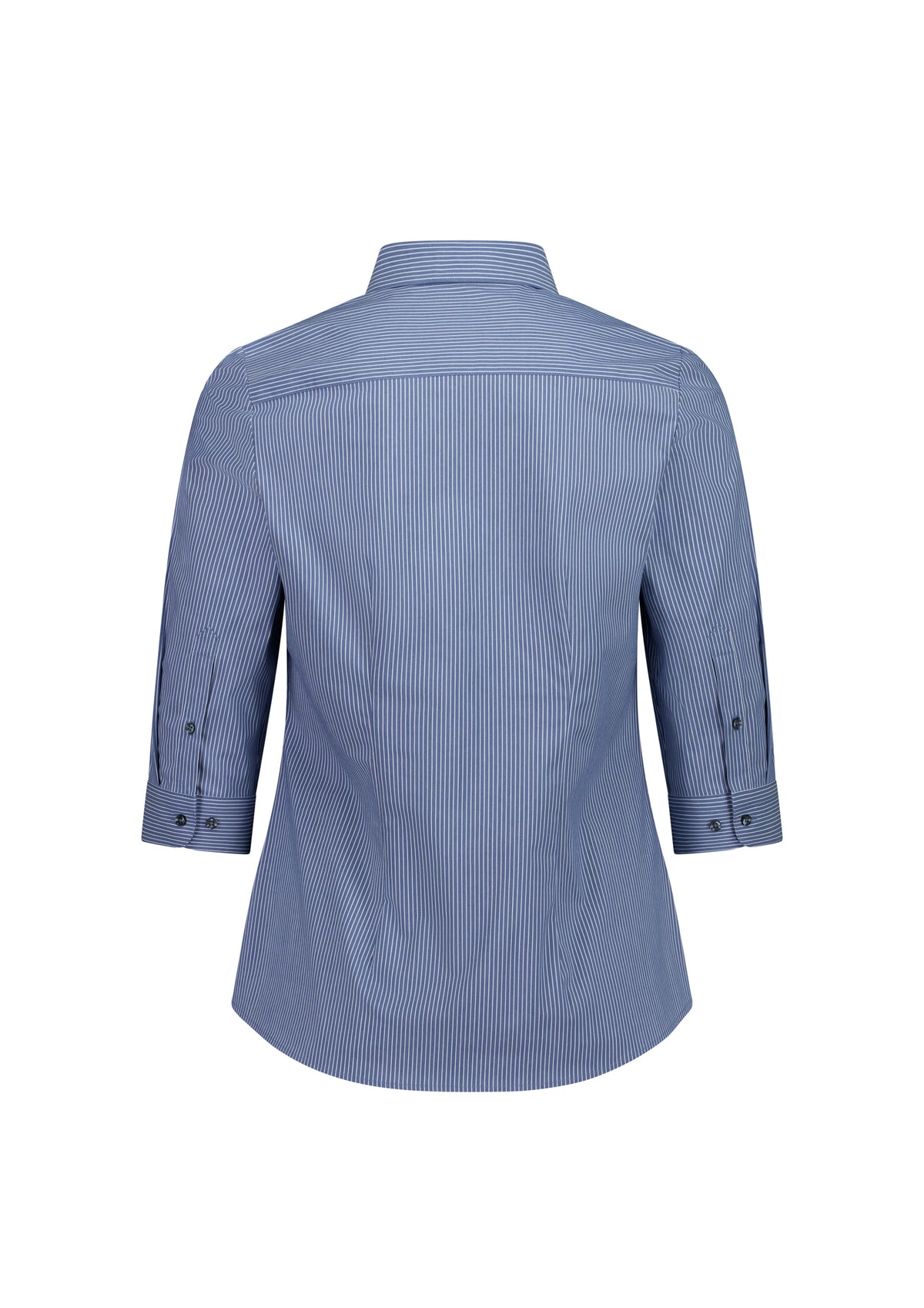 BizCollection S636W Womens Fitzroy 3/4 Sleeve Shirt - French Blue/White Stripe